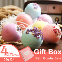 Load image into Gallery viewer, Colorful Bliss: Fragrant Bath Gift Box with Rejuvenating Bubble Eggs - Box of 4