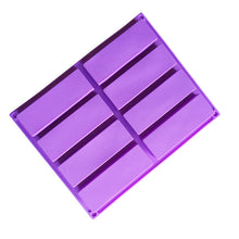 Load image into Gallery viewer, 8 Section Rectangular Silicone Handmade Soap Mold: Versatile Crafting Tools
