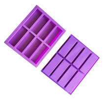 Load image into Gallery viewer, 8 Section Rectangular Silicone Handmade Soap Mold: Versatile Crafting Tools