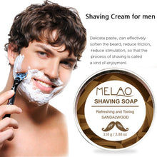 Load image into Gallery viewer, Sandalwood Shaving Soap: Elevate Your Shaving Experience