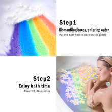 Load image into Gallery viewer, Rainbow Cloud Salt Essential Oil Bathing Ball: Magical Bath-time Bliss