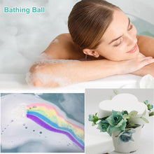Load image into Gallery viewer, Rainbow Cloud Salt Essential Oil Bathing Ball: Magical Bath-time Bliss